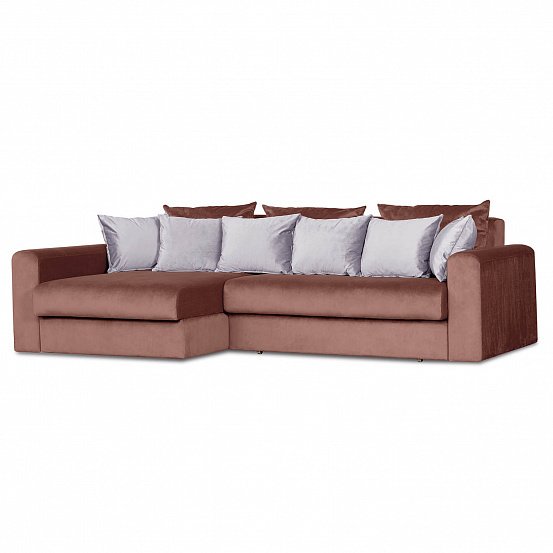 Угловой диван-кровать Мэдисон Лувр красного цвета