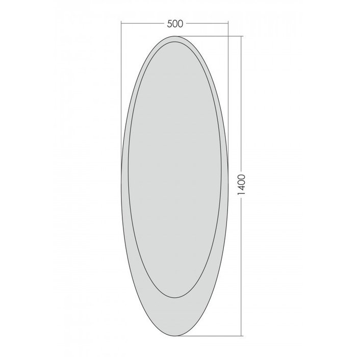Зеркало овальной формы - купить Настенные зеркала по цене 5760.0