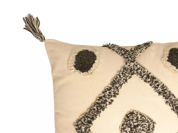 Чехол на подушку Salto 45х45 бежево-черного цвета - купить Чехлы для подушек по цене 1790.0