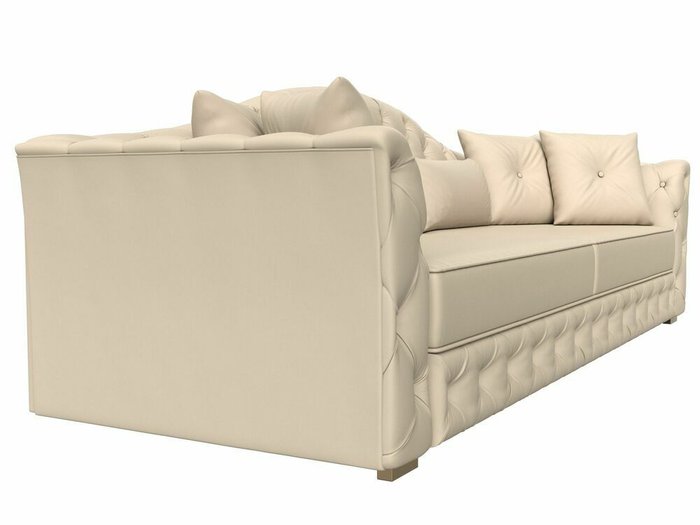 Прямой диван-кровать Артис бежевого цвета (экокожа) - лучшие Прямые диваны в INMYROOM