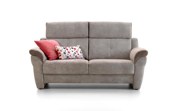 Прямой диван Ares серо-бежевого цвета - купить Прямые диваны по цене 194103.0