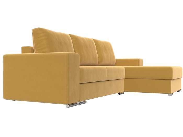 Угловой диван-кровать Дрезден желтого цвета правый угол - лучшие Угловые диваны в INMYROOM