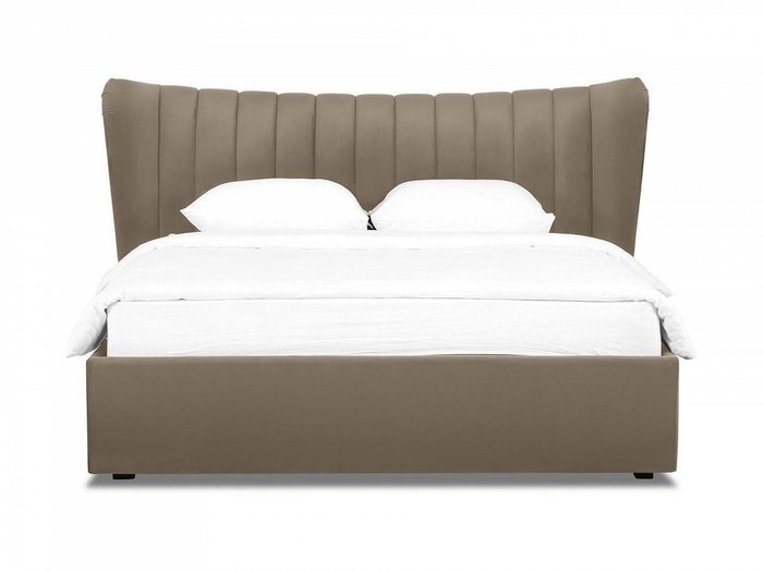 Кровать Queen Agata Lux 160х200 серо-коричневого цвета - купить Кровати для спальни по цене 83600.0