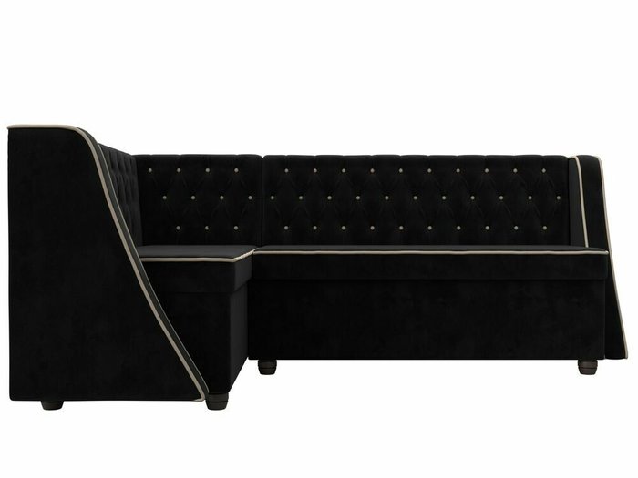 Кухонный угловой диван Лофт черного цвета левый угол - купить Угловые диваны по цене 50999.0