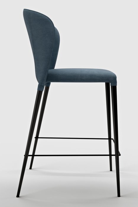 Полубарный стул Альбиа синего цвета - лучшие Барные стулья в INMYROOM