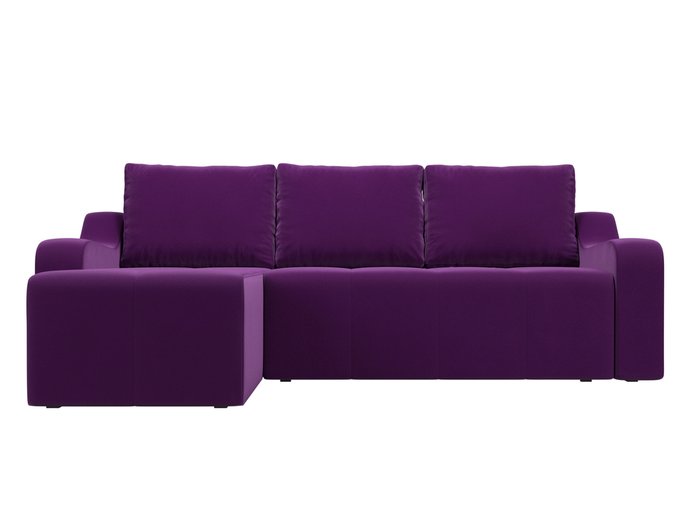Угловой диван-кровать Элида фиолетового цвета левый угол - купить Угловые диваны по цене 54999.0