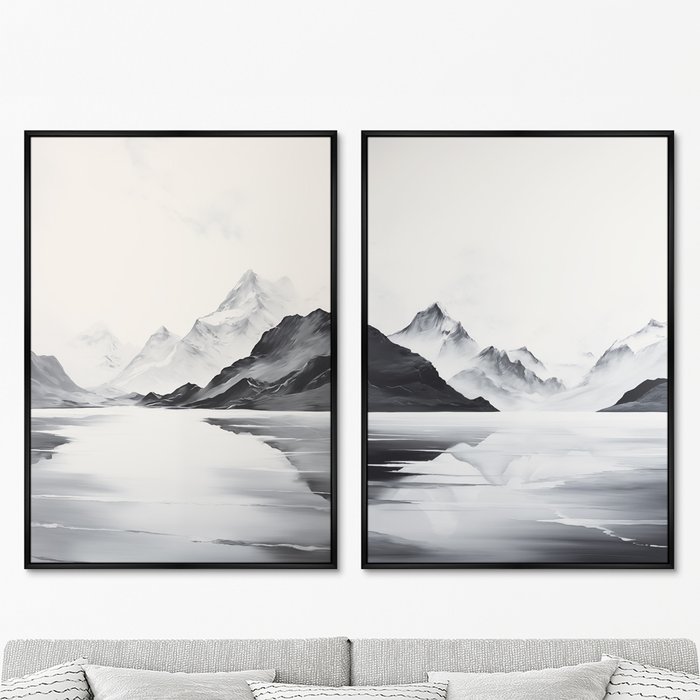 Набор из двух репродукций картин Landscape collection, Reflection, 2024г. - купить Картины по цене 49998.0