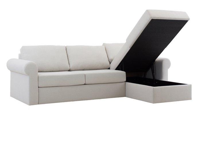 Угловой диван-кровать Peterhof с оттоманкой белого цвета  - лучшие Угловые диваны в INMYROOM
