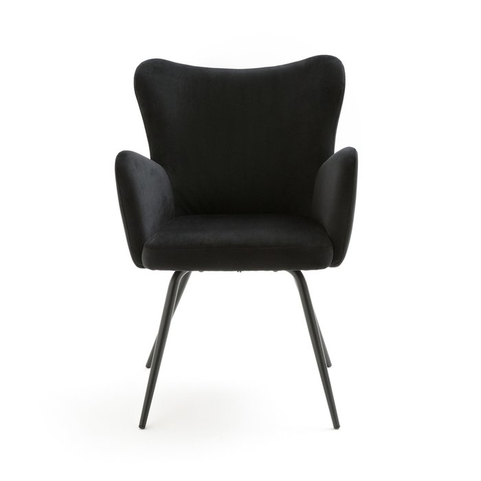 Стул мягкий с подлокотниками Luxore черного цвета - купить Обеденные стулья по цене 17340.0