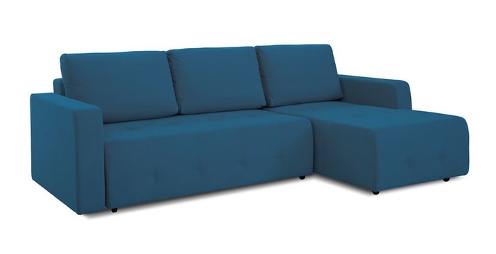 Угловой диван-кровать Хэнк синего цвета - купить Угловые диваны по цене 75750.0