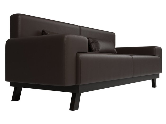 Диван Мюнхен коричневого цвета (экокожа) - лучшие Прямые диваны в INMYROOM
