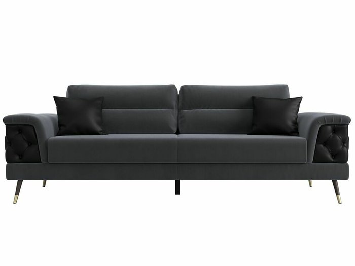  Прямой диван-кровать Лига 023 серого цвета - купить Прямые диваны по цене 69999.0