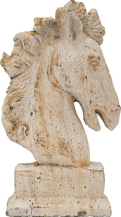 Фигурка декоративная S Лошадь бело-бежевого цвета