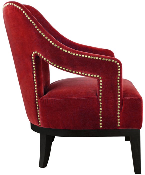 Кресло Poly Red красного цвета - лучшие Интерьерные кресла в INMYROOM