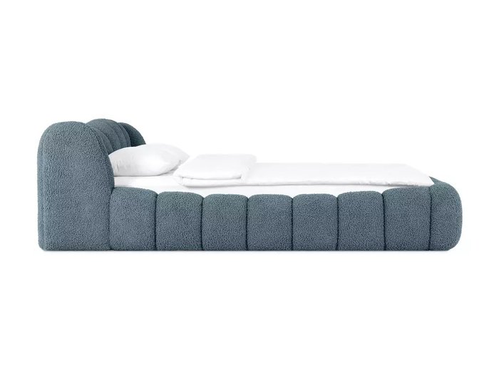Кровать Litta 160х200 голубого цвета без подъемного механизма - лучшие Кровати для спальни в INMYROOM Кровать Litta 160х200 голубого цвета без подъемного механизма - лучшие Кровати для спальни в INMYROOM