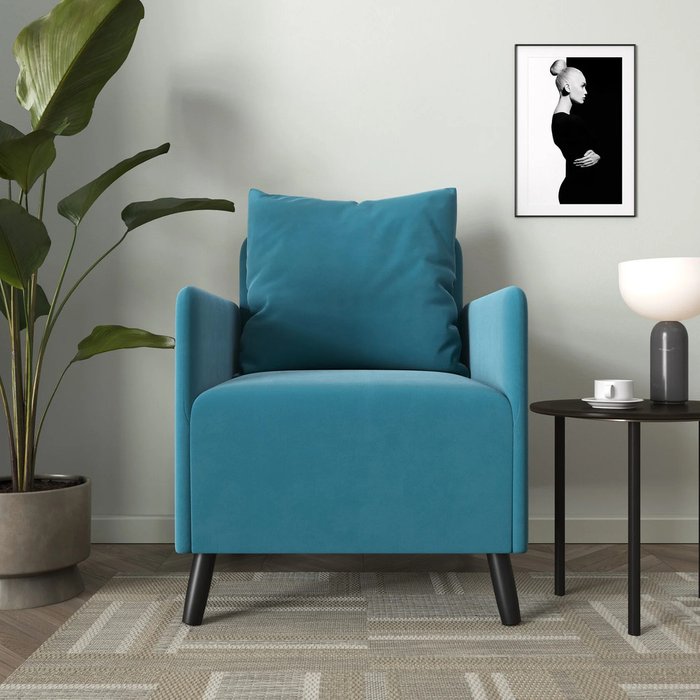 Кресло Будапешт синего цвета - купить Интерьерные кресла по цене 12990.0