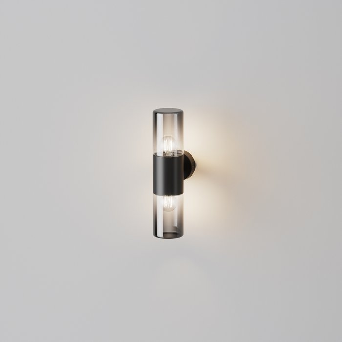 Настенный светильник Amas L графитового цвета - лучшие Настенные уличные светильники в INMYROOM