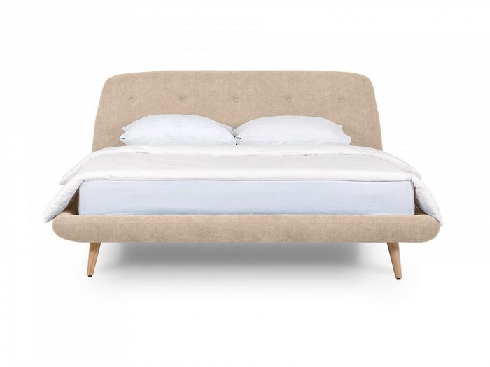 Кровать Loa 160х200 бежевого цвета  - купить Кровати для спальни по цене 65250.0