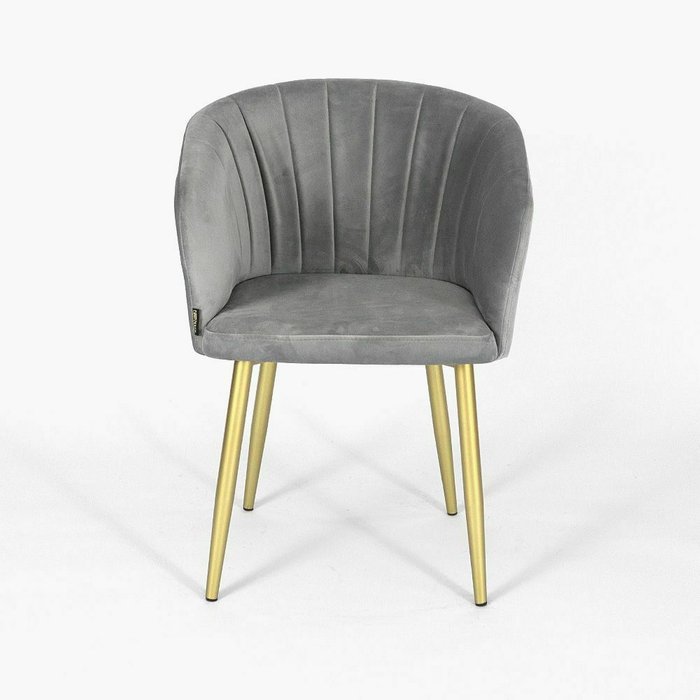 Стул Гарда серо-золотого цвета - купить Обеденные стулья по цене 14500.0