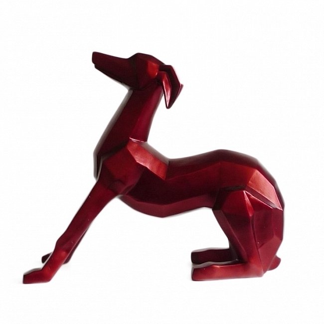 Статуэтка Sitting Greyhound красного цвета