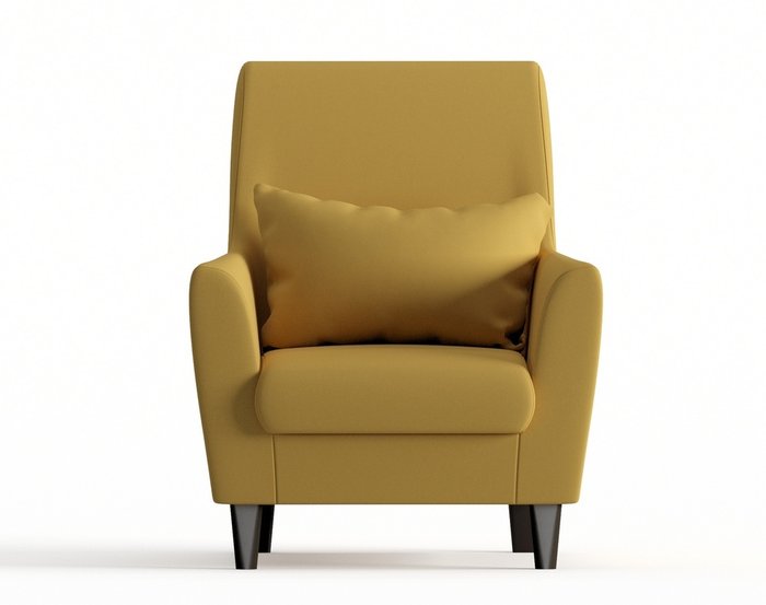 Кресло из велюра Кастилия желтого цвета - купить Интерьерные кресла по цене 10190.0
