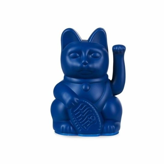 Декоративная фигурка-статуэтка Lucky Cat Mini темно-синего цвета