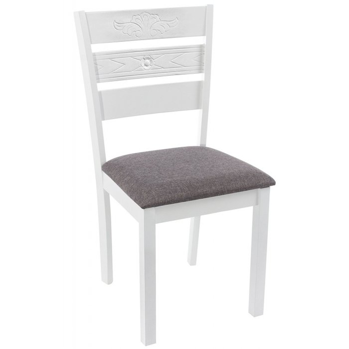Обеденный стул Simol бело-серого цвета