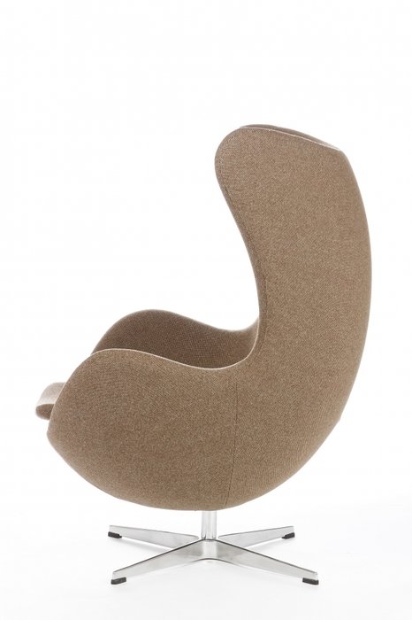 Кресло Egg бежево-коричневое ткань - лучшие Интерьерные кресла в INMYROOM