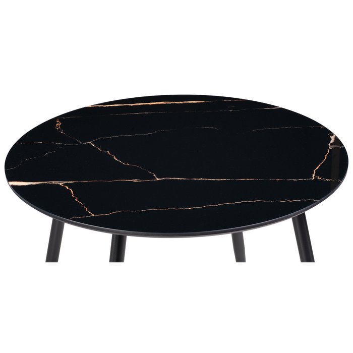 Стеклянный стол Анселм черного цвета - купить Обеденные столы по цене 9490.0