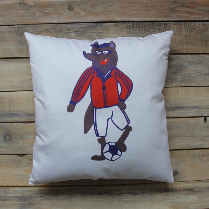 Подушка Voorf the Wolf из 100% хлопока