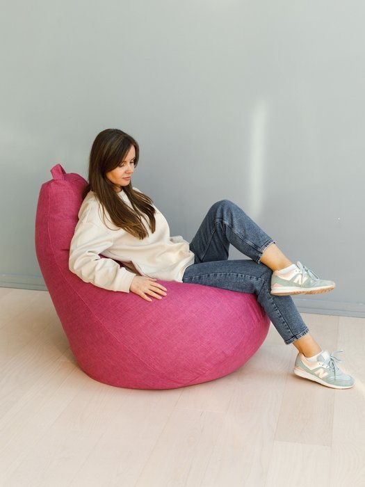 Кресло-мешок Груша 2XL розового цвета - лучшие Бескаркасная мебель в INMYROOM