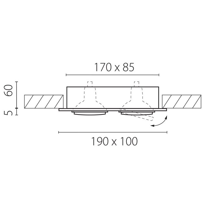 Встраиваемый светильник Singo M черного цвета - купить Встраиваемые споты по цене 1999