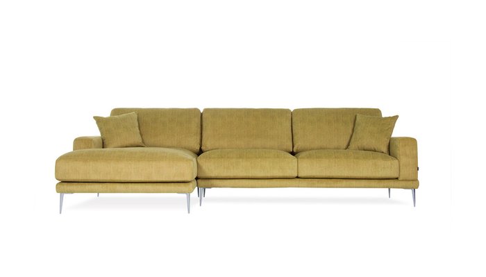 Угловой диван Perla со съемными чехлами зеленого цвета