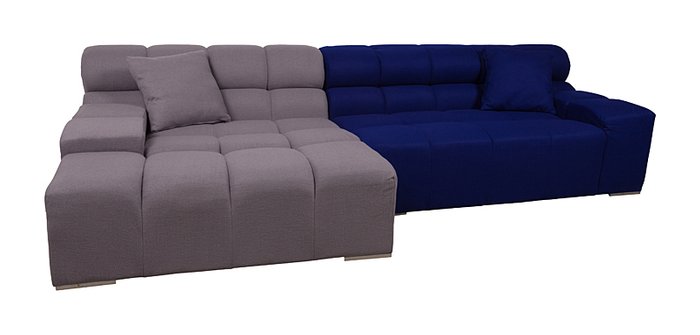Диван Tufty-Time Sofa серо-синяя шерсть, коричневый - купить Прямые диваны по цене 309000.0