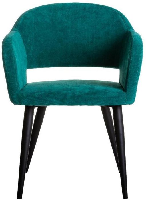 Стул Oscar изумрудного цвета с черными ножками - лучшие Обеденные стулья в INMYROOM
