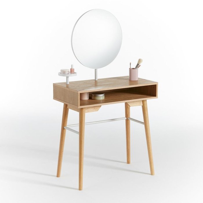 Туалетный столик Agura с круглым зеркалом - купить Туалетные столики по цене 22399.0