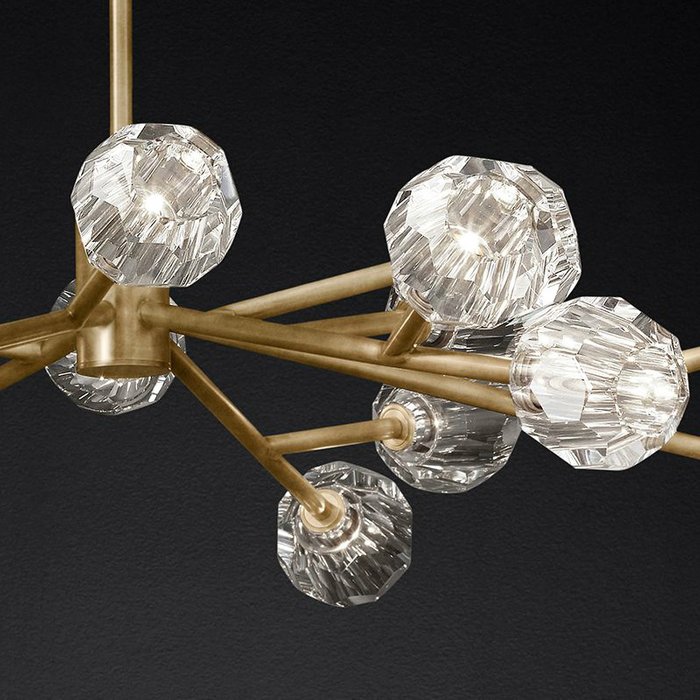 Люстра RH Boule De Cristal Round Chandelier 18 - купить Подвесные люстры по цене 74060.0