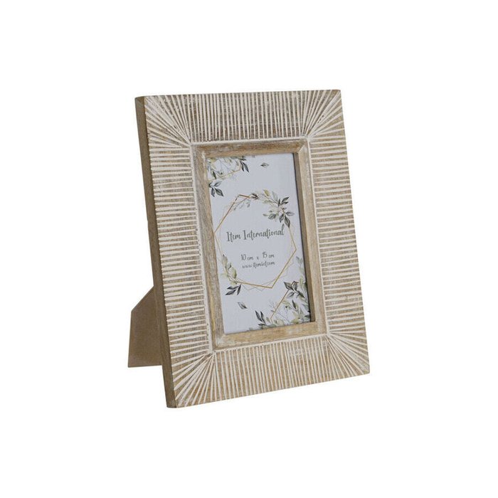 Фоторамка Home ESPRIT Белый Древесина манго современный 19 x 1 x 24 cm