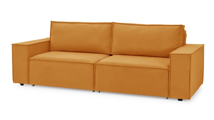 Прямой диван-кровать Софт 2 оранжевого цвета - купить Прямые диваны по цене 56900.0