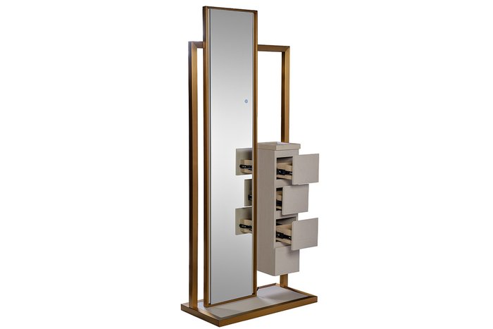 Напольное зеркало бежево-бронзового цвета с подсветкой - купить Напольные зеркала по цене 123360.0
