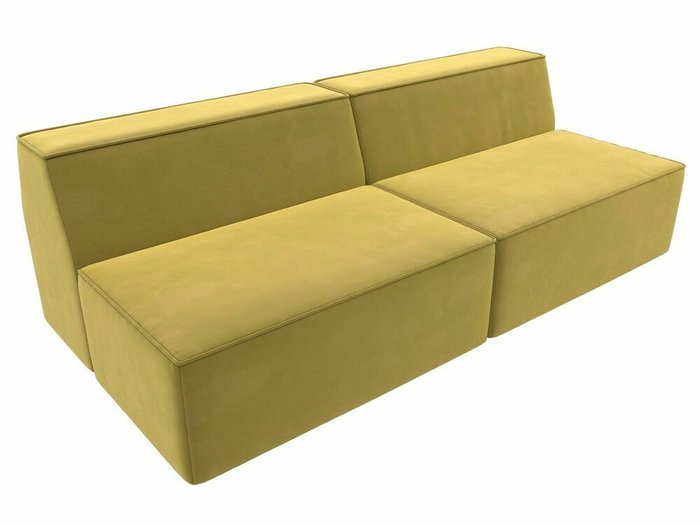 Прямой модульный диван Монс желтого цвета - лучшие Прямые диваны в INMYROOM