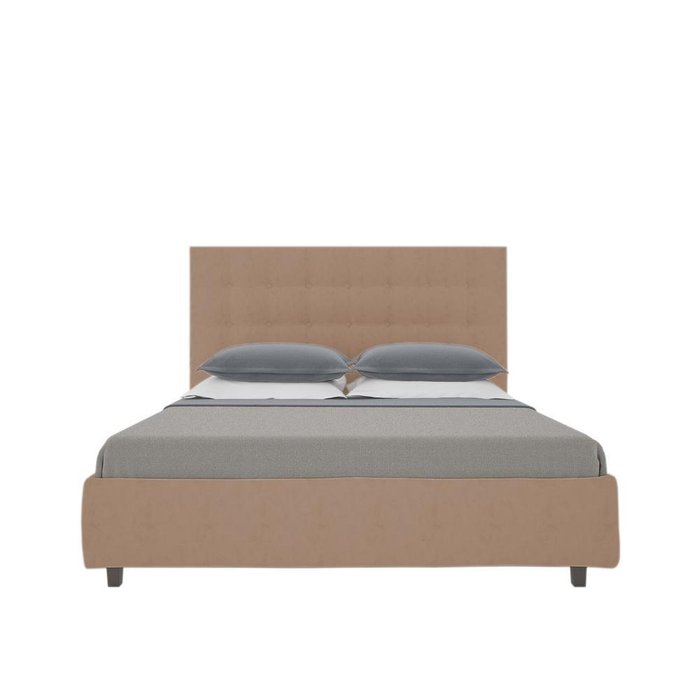 Кровать "Royal Black" Велюр Серо-коричневый 160х200 - лучшие Кровати для спальни в INMYROOM