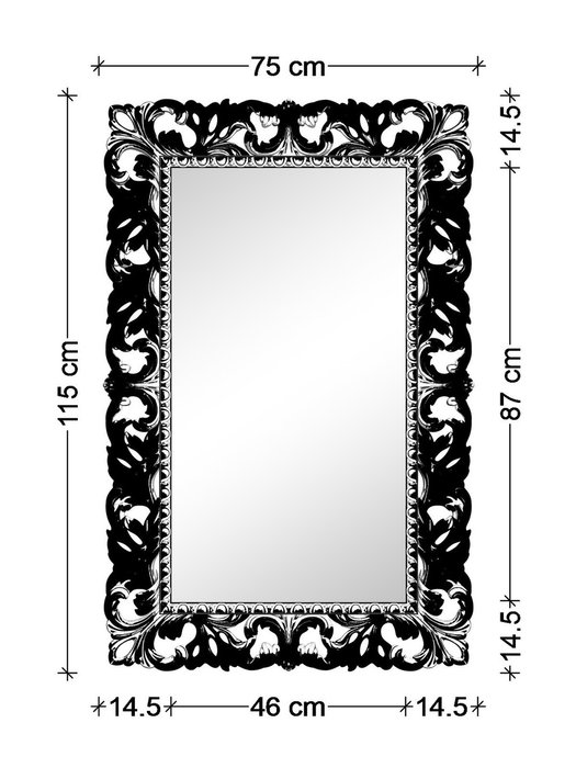 Подвесное зеркало Отталия Бронза металлик (S) с черной патиной - купить Настенные зеркала по цене 19500.0