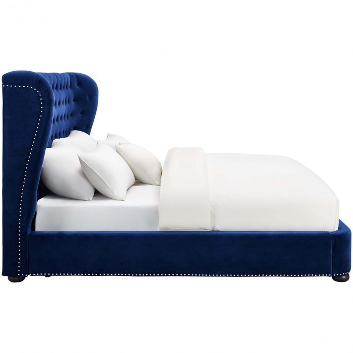 Кровать Brussel синего цвета 160х200 - лучшие Кровати для спальни в INMYROOM