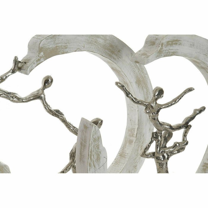 Декоративная фигура 32,5 x 10 x 47 cm Серебристый Белый Балерина современный Маринованный (2 штук) - лучшие Фигуры и статуэтки в INMYROOM