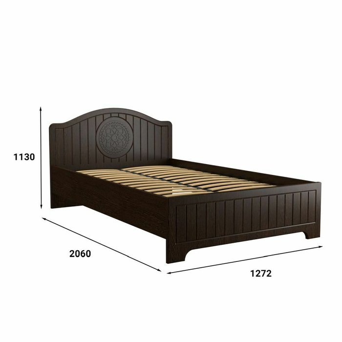 Кровать Монблан 120х200 темно-коричневого цвета - лучшие Кровати для спальни в INMYROOM