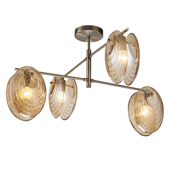 Потолочная люстра на штанге Escada Castanet 2123/4P Brass E14*40W