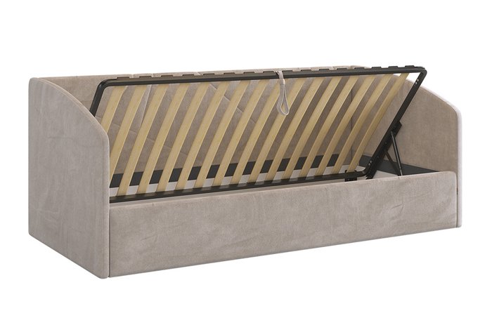 Кровать Квест 90х200 бежево-коричневого цвета с подъемным механизмом - лучшие Кровати для спальни в INMYROOM