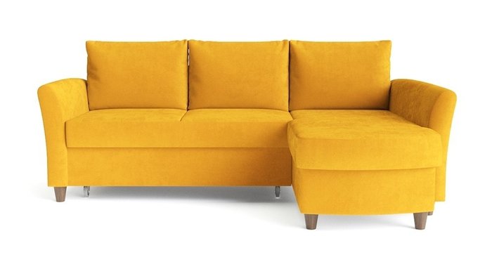 Угловой диван-кровать Катарина желтого цвета