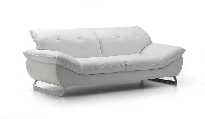 Прямой кожаный диван Trinidad белого цвета